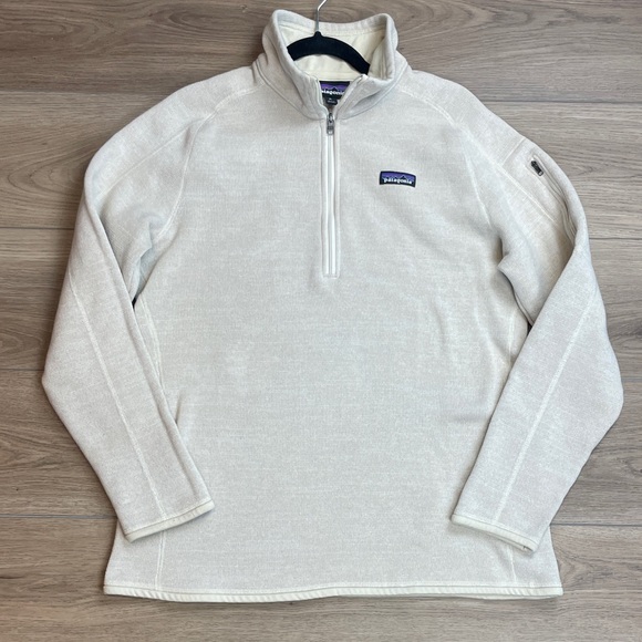 Patagonia Better Sweater Womens XL Cream Oyster White 1/4 Zip Jacket - Picture 1 of 8